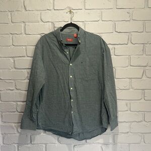 NWOT Izod Men's Charcoal Button-Down Shirt size L
